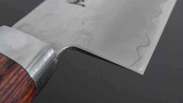 Hitohira Imojiya HG Tsuchime Gyuto 180mm Imitation Mahogany Handle - Tetogi
