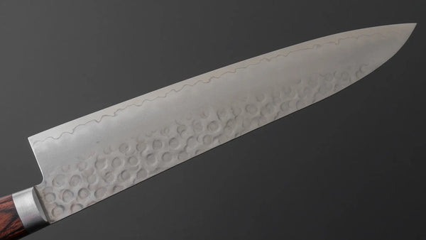Hitohira Imojiya HG Tsuchime Gyuto 210mm Imitation Mahogany Handle - Tetogi