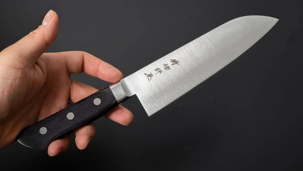 Hitohira Imojiya KF Stainless Santoku Pakka Handle - Tetogi