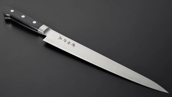 Hitohira Imojiya KF Stainless Sujihiki 240mm Pakka Handle - Tetogi