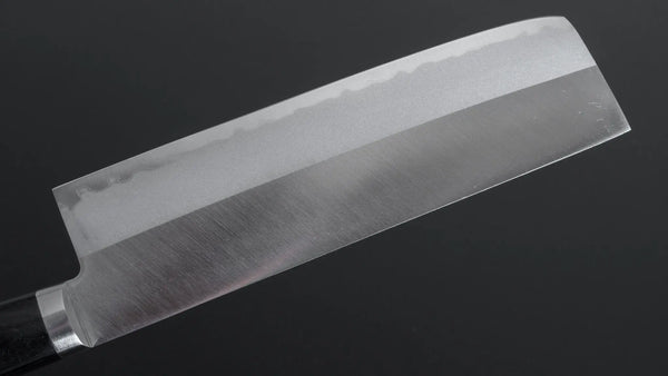 Hitohira Imojiya MZ Blue #2 Stainless Clad Nakiri 165mm Pakka Handle - Tetogi