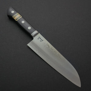 Hitohira Imojiya MZ Blue #2 Stainless Clad Santoku 145mm Pakka Handle - Tetogi