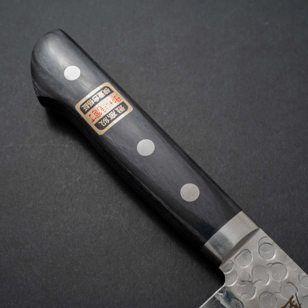 Hitohira Imojiya MZ Tsuchime Migaki Santoku 165mm Pakka Handle - Tetogi