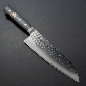 Hitohira Imojiya MZ Tsuchime Migaki Santoku 165mm Pakka Handle - Tetogi