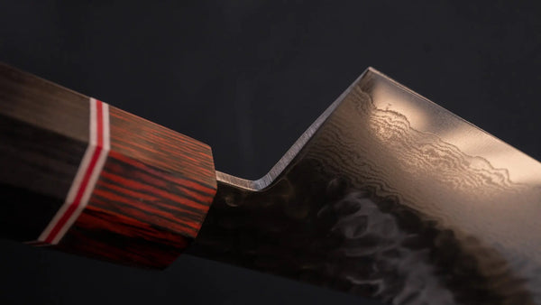 Hitohira Imojiya ST Tsuchime Damascus Gyuto 210mm Pakka Handle (Wa) - Tetogi