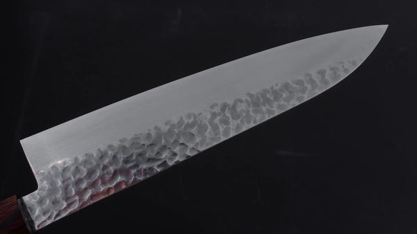 Hitohira Imojiya ST Tsuchime Damascus Gyuto 210mm Pakka Handle (Wa) - Tetogi