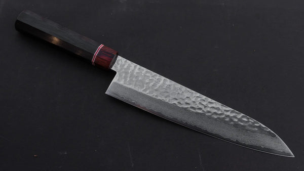 Hitohira Imojiya ST Tsuchime Damascus Gyuto 210mm Pakka Handle (Wa) - Tetogi
