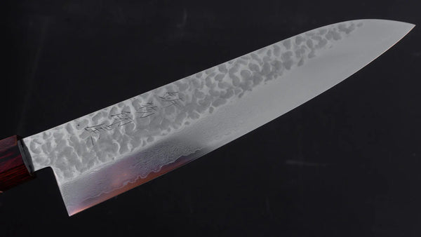 Hitohira Imojiya ST Tsuchime Damascus Gyuto 210mm Pakka Handle (Wa) - Tetogi