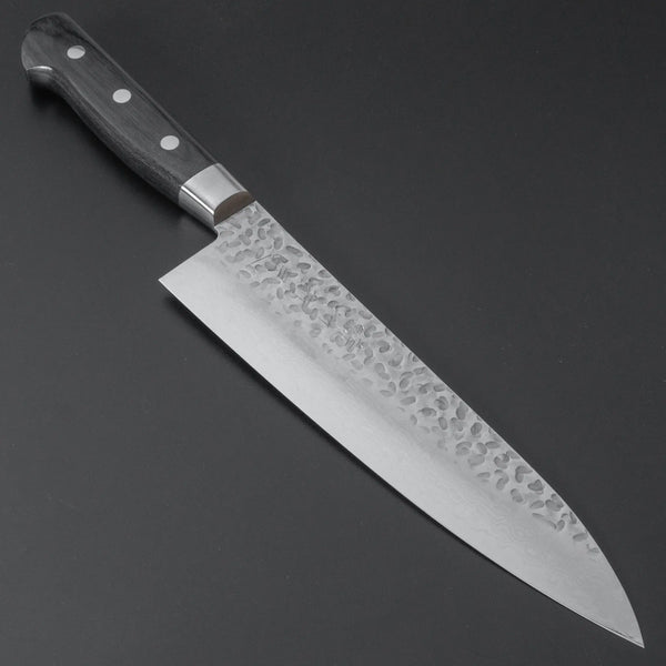 Hitohira Imojiya ST Tsuchime Damascus Gyuto 210mm Pakka Handle (Yo) - Tetogi