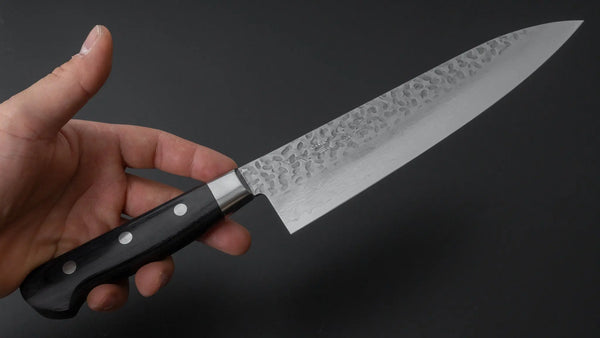 Hitohira Imojiya ST Tsuchime Damascus Gyuto 210mm Pakka Handle (Yo) - Tetogi