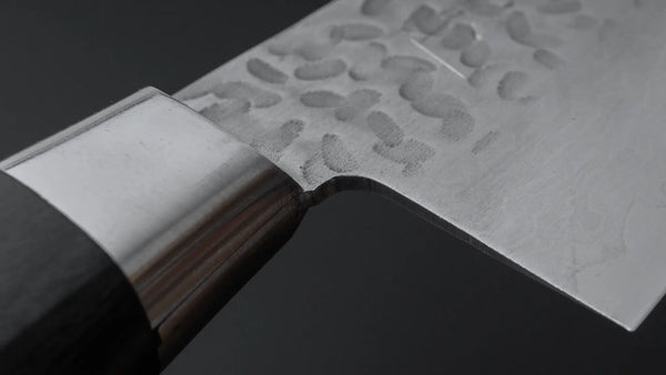 Hitohira Imojiya ST Tsuchime Damascus Gyuto 210mm Pakka Handle (Yo) - Tetogi