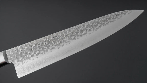 Hitohira Imojiya ST Tsuchime Damascus Gyuto 240mm Pakka Handle (Yo) - Tetogi