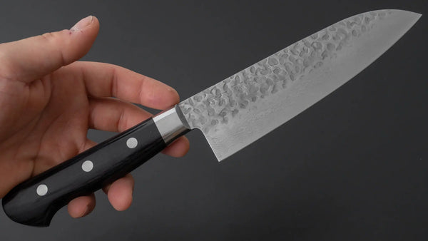 Hitohira Imojiya ST Tsuchime Damascus Santoku Pakka Handle (Yo) - Tetogi