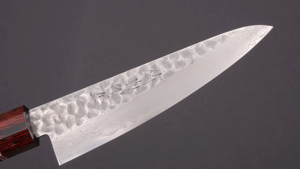 Hitohira Imojiya ST Tsuchime Damascus Utility 135mm Pakka Handle (Wa) - Tetogi