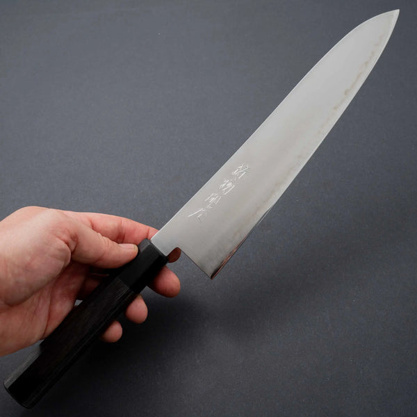 Hitohira Imojiya TH Blue Super Gyuto 240mm Pakka Handle (Gray) - Tetogi