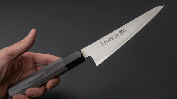 Hitohira Imojiya TH Blue Super Honesuki Kaku Pakka Handle (Gray) - Tetogi