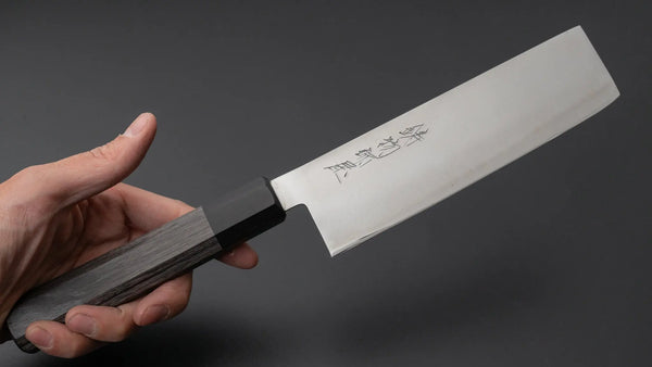 Hitohira Imojiya TH Blue Super Nakiri Pakka Handle (Gray) - Tetogi