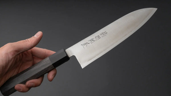 Hitohira Imojiya TH Blue Super Santoku Pakka Handle (Gray) - Tetogi
