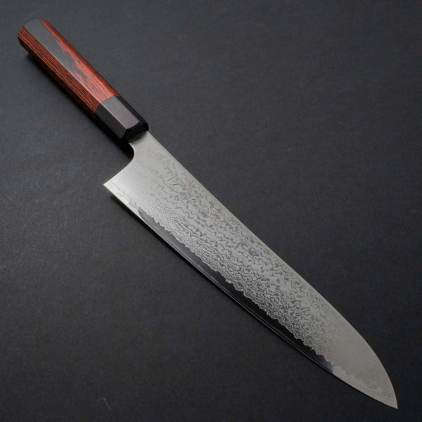 Hitohira Imojiya TH Damascus Gyuto 240mm Pakka Handle (Red) - Tetogi