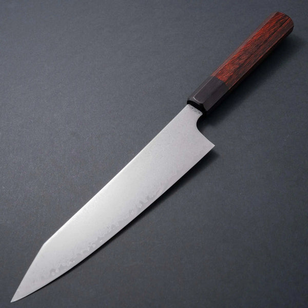 Hitohira Imojiya TH Damascus Kiritsuke Gyuto 210mm Pakka Handle (Red) - Tetogi