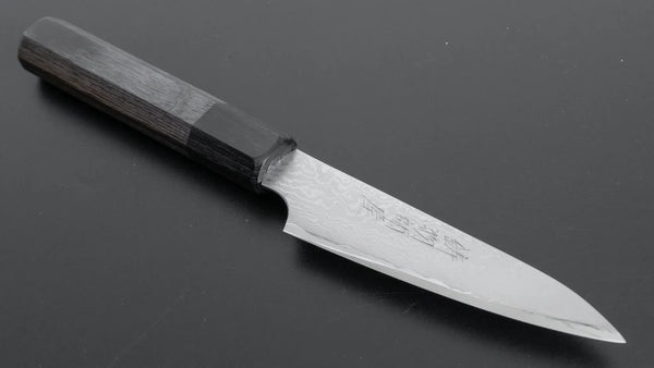 Hitohira Imojiya TH Damascus Paring 105mm Pakka Handle (Gray) - Tetogi
