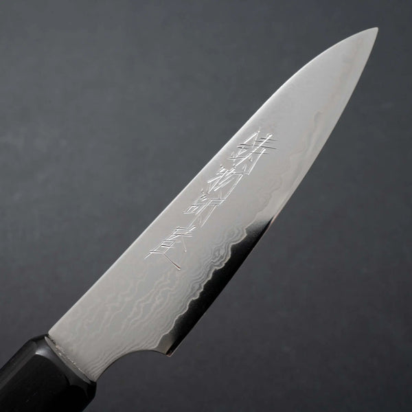 Hitohira Imojiya TH Damascus Paring 105mm Pakka Handle (Red) - Tetogi