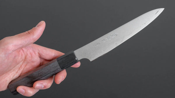 Hitohira Imojiya TH Damascus Petty 150mm Pakka Handle (Gray) - Tetogi