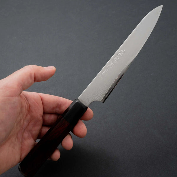 Hitohira Imojiya TH Damascus Petty 150mm Pakka Handle (Red) - Tetogi