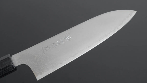 Hitohira Imojiya TH Damascus Santoku 180mm Pakka Handle (Gray) - Tetogi