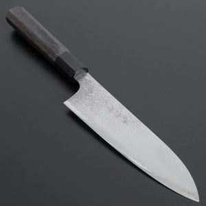 Hitohira Imojiya TH Damascus Santoku 180mm Pakka Handle (Gray) - Tetogi