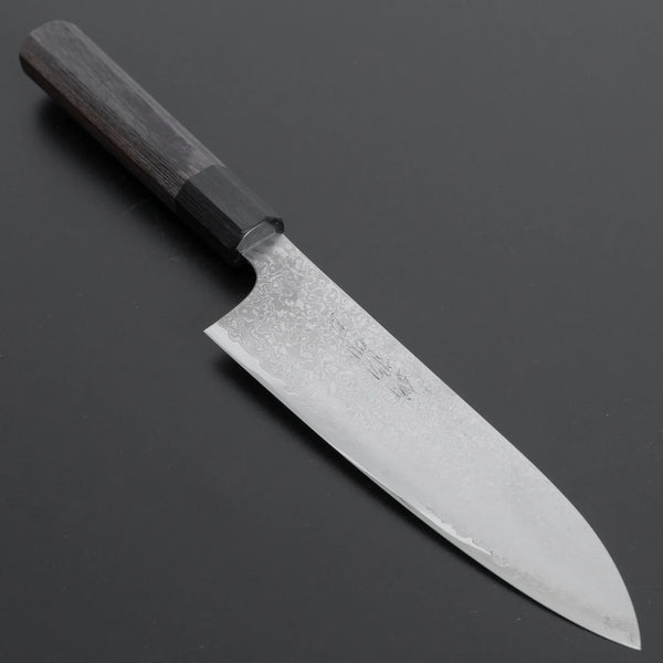 Hitohira Imojiya TH Damascus Santoku 180mm Pakka Handle (Gray) - Tetogi