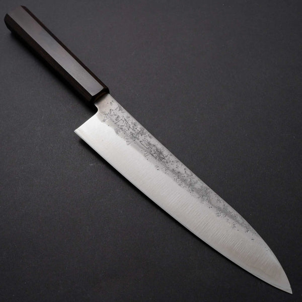 Hitohira Imojiya TH Silver #3 Nashiji Gyuto 210mm Ebony Handle - Tetogi