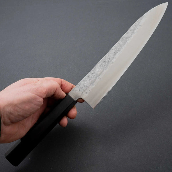 Hitohira Imojiya TH Silver #3 Nashiji Gyuto 210mm Ebony Handle - Tetogi