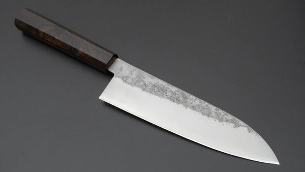 Hitohira Imojiya TH Silver #3 Nashiji Santoku Ebony Handle - Tetogi