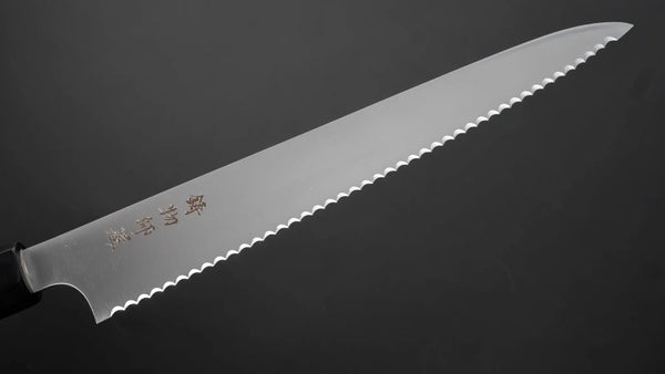 Hitohira Imojiya TH Stainless Bread Knife 240mm Ho Wood Handle (Wa) - Tetogi