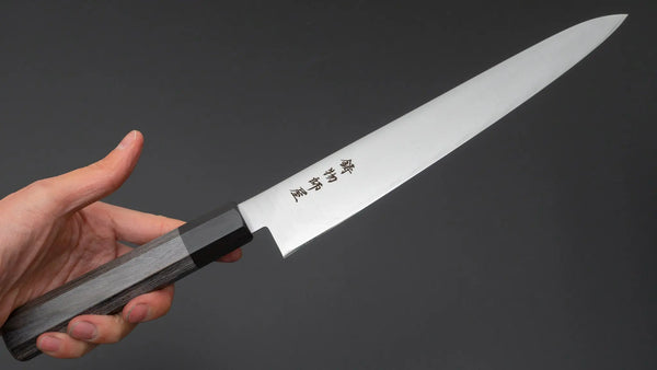 Hitohira Imojiya TH Stainless Sujihiki 240mm Pakka Handle (Wa) - Tetogi