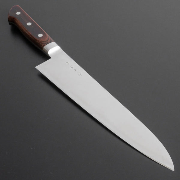 Hitohira KH Stainless Gyuto 240mm Imitation Mahogany Handle - Tetogi
