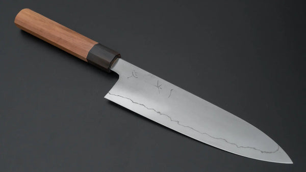 Hitohira Kikuchiyo Izo Silver #3 Gyuto 210mm Yakusugi Cedar Handle - Tetogi