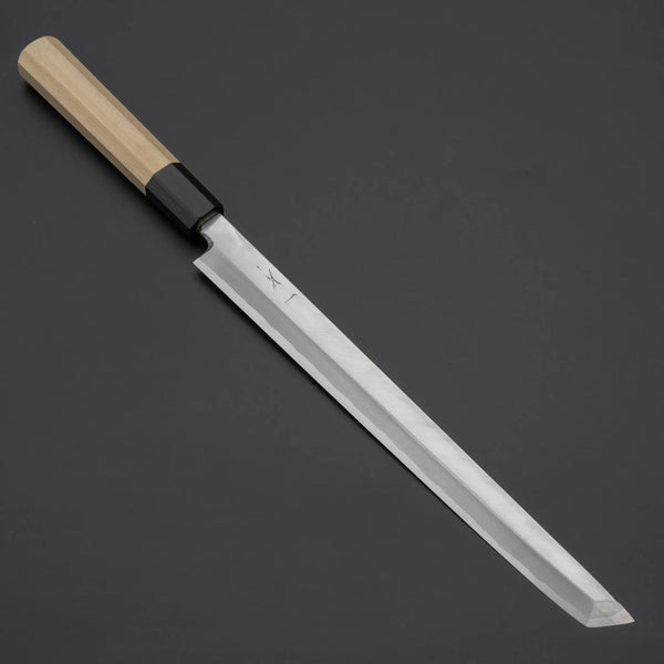 Hitohira Kikuchiyo Manzo Blue #2 Sakimaru Takobiki 270mm Ho Wood Handle (Saya) - Tetogi