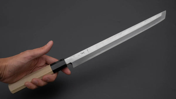 Hitohira Kikuchiyo Manzo Blue #2 Sakimaru Takobiki 270mm Ho Wood Handle (Saya) - Tetogi