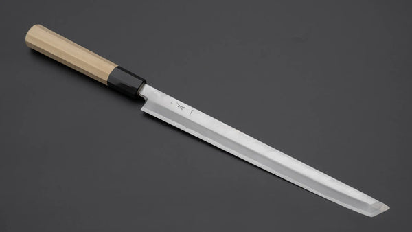 Hitohira Kikuchiyo Manzo Blue #2 Sakimaru Takobiki 270mm Ho Wood Handle (Saya) - Tetogi