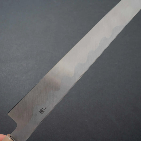 Hitohira Kikuchiyo Manzo Blue #2 Yanagi Sakimaru 270mm Ebony Handle (Saya) - Tetogi