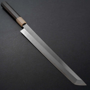 Hitohira Kikuchiyo Manzo Blue #2 Yanagi Sakimaru 270mm Ebony Handle (Saya) - Tetogi
