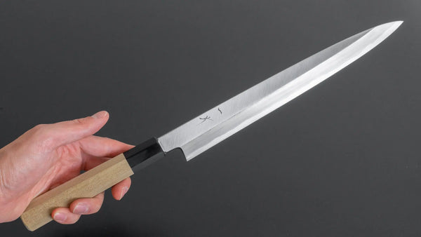Hitohira Kikuchiyo Manzo Blue #2 Yanagiba 270mm Ho Wood Handle (Saya) - Tetogi