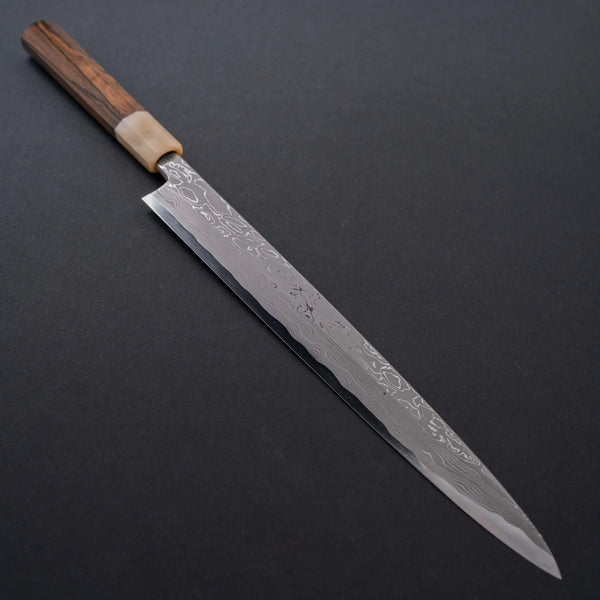 Hitohira Kikuchiyo Mosuke Kikko Blue #1 Yanagiba 300mm Ziricote Handle (Saya) - Tetogi