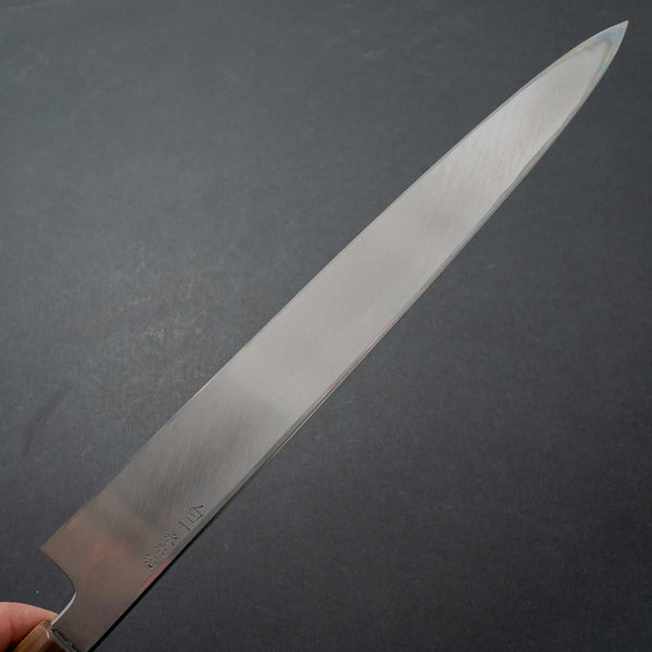 Hitohira Kikuchiyo Mosuke White #1 Mizu Honyaki Yanagiba 300mm Ebony Handle (Saya) - Tetogi