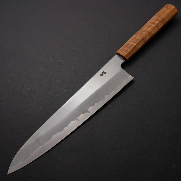 Hitohira Kikuchiyo Ren Blue #2 Gyuto 240mm Riisgaard Teak Handle - Tetogi