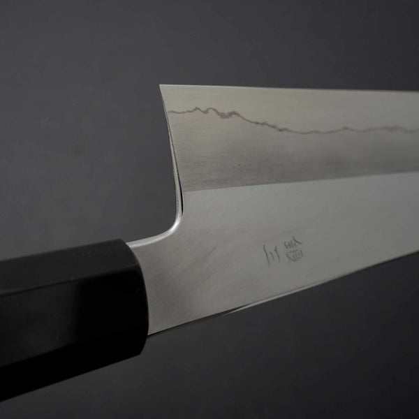 Hitohira Kikuchiyo Ren Silver #3 Gyuto 210mm Ho Wood Handle - Tetogi