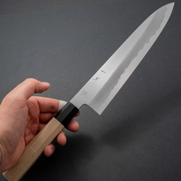 Hitohira Kikuchiyo Ren White #2 Gyuto 240mm Ho Wood Handle - Tetogi