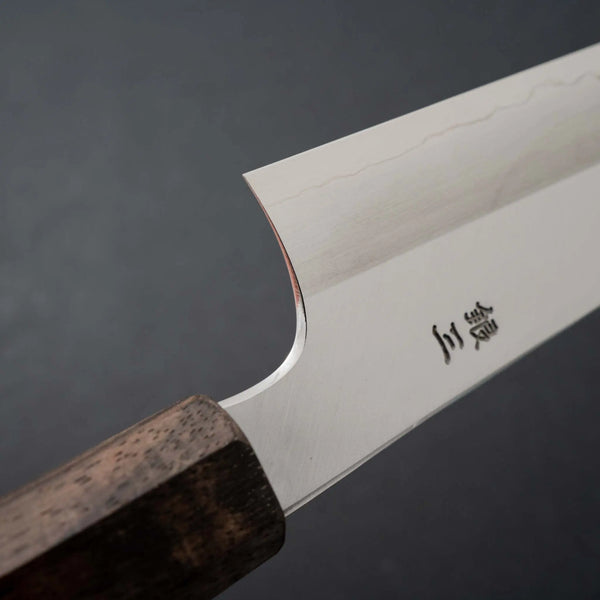 Hitohira Kikuchiyo Rikichi Silver #3 Migaki Gyuto 210mm Tagayasan Handle - Tetogi